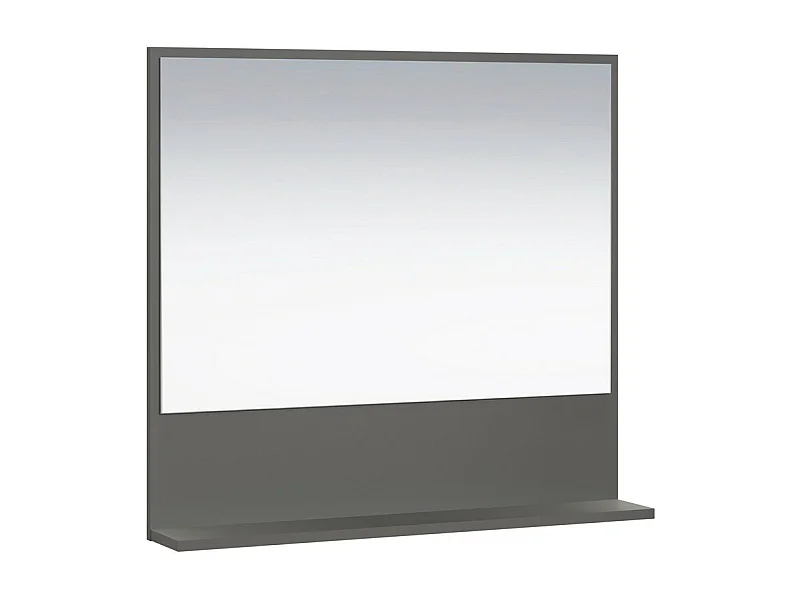 Miroir avec Étagère Pure, Anthracite, 80x74x14 cm, EPIKASA