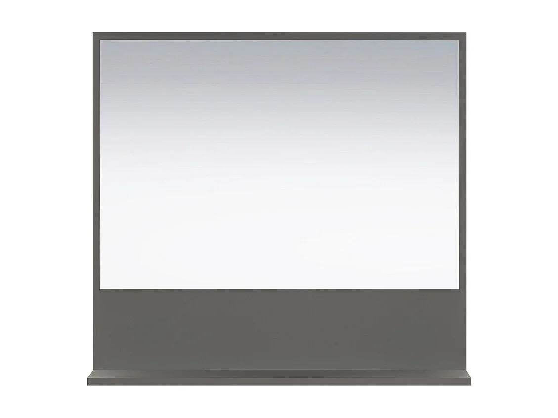 Specchio con Mensola Pure, Antracite, 80x74x14 cm, EPIKASA