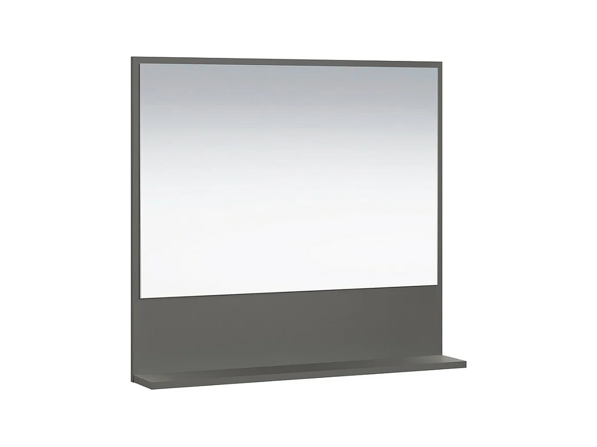Spiegel met Plank Pure, Antraciet, 80x74x14 cm, EPIKASA