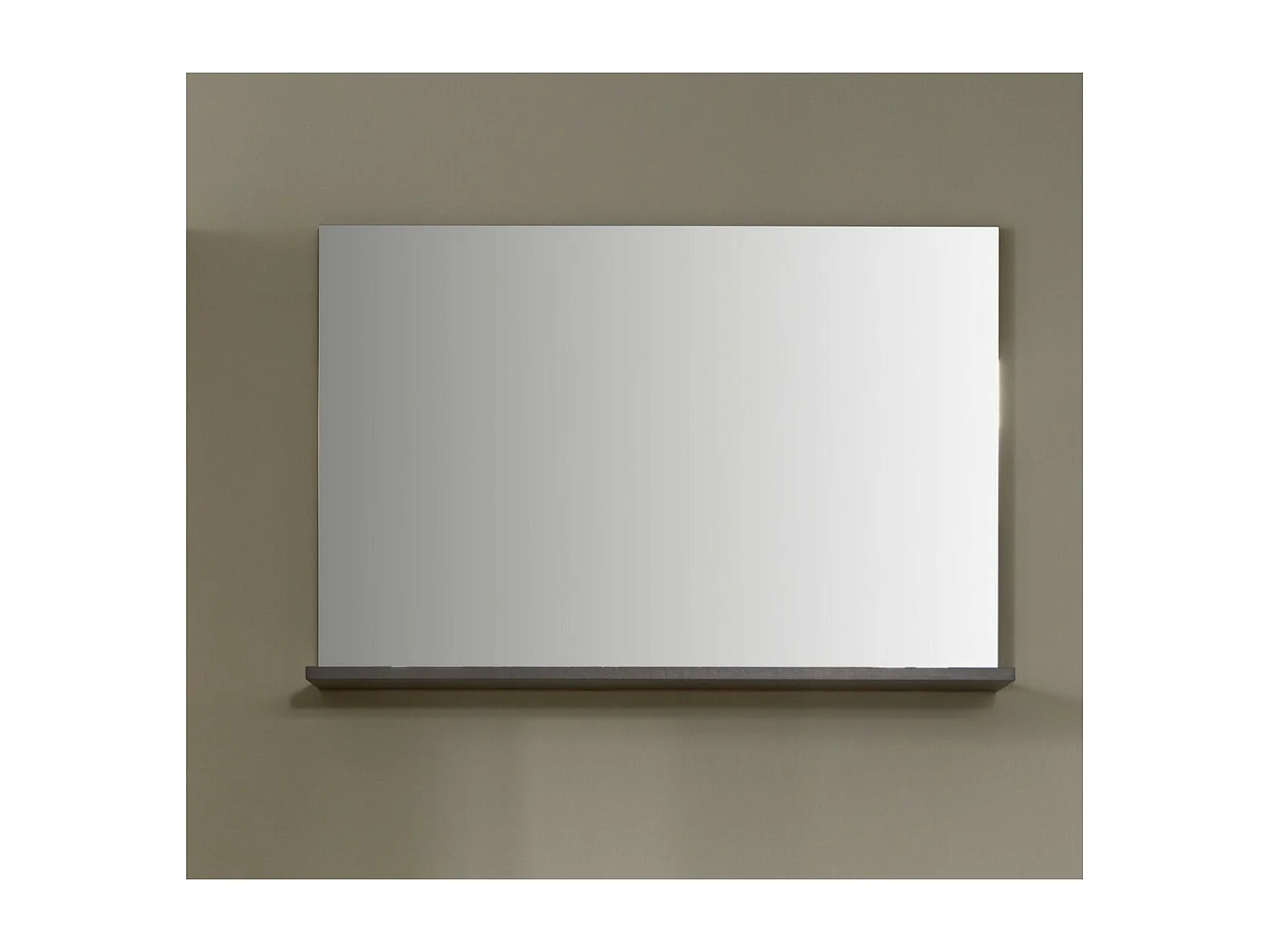 Miroir de Salle de Bain avec Étagère Coast, Gris, 90x20x62 cm, Seven Design