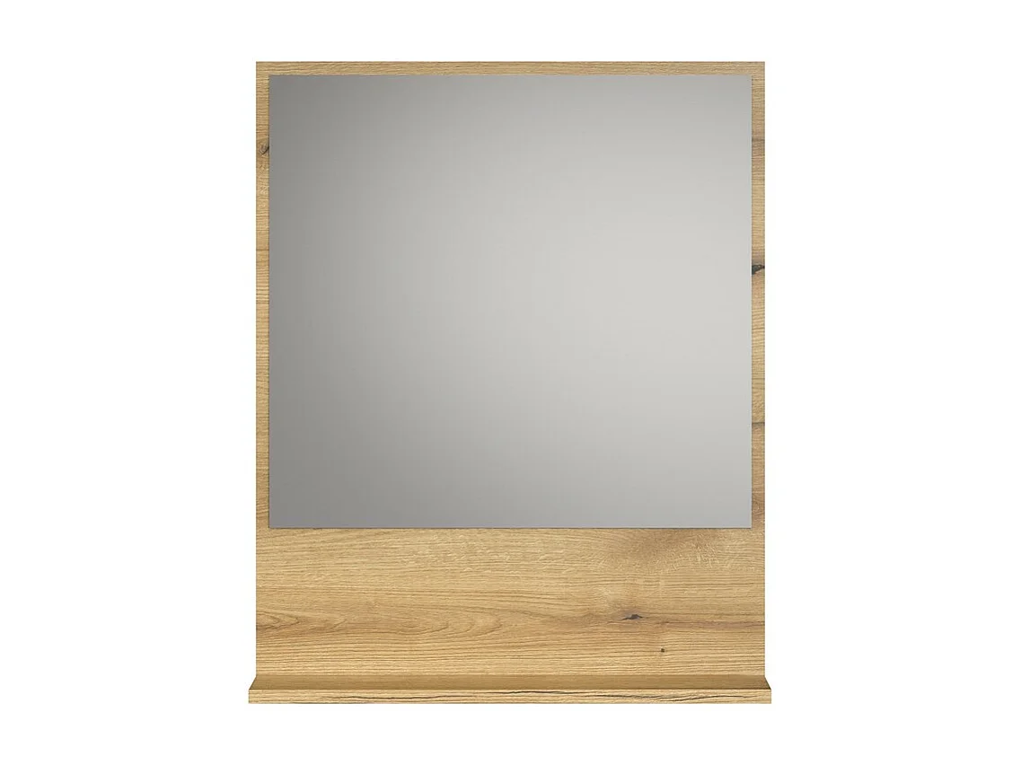 Miroir de Salle de Bain avec Étagère Pure, Marron, 60x14x74 cm, Seven Design