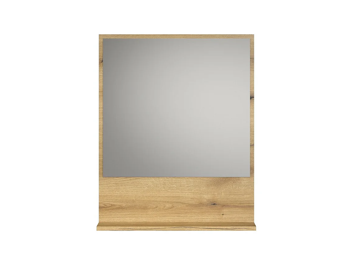 Miroir avec Étagère Pure, Marron, 60x74x14 cm, EPIKASA