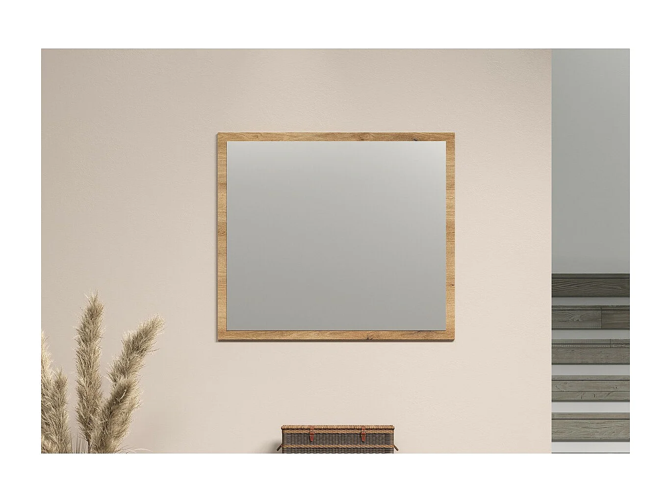 Ingelijste Spiegel Esteban, Bruin, 80x70x2 cm, EPIKASA