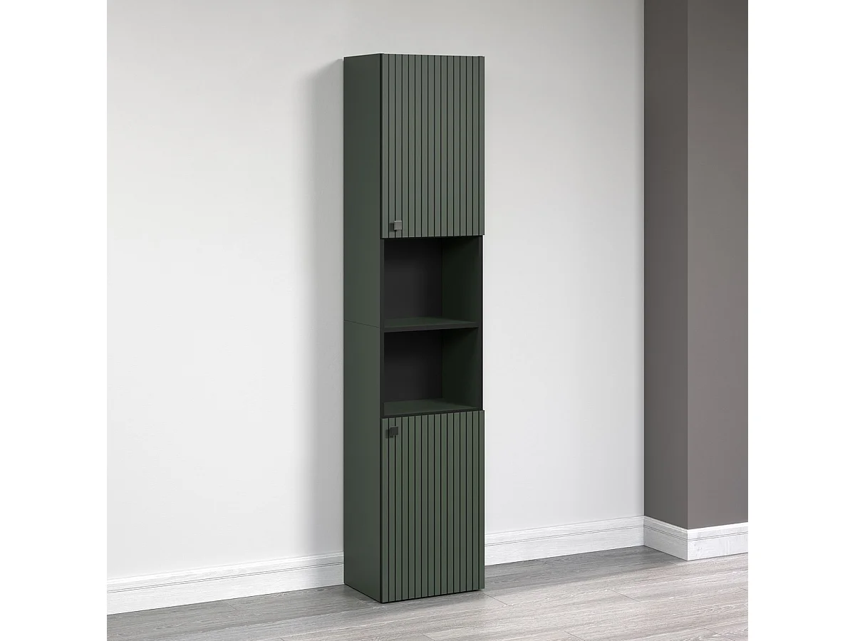 Mobile Bagno a Colonna Pure, Verde, 40x186x31 cm, EPIKASA