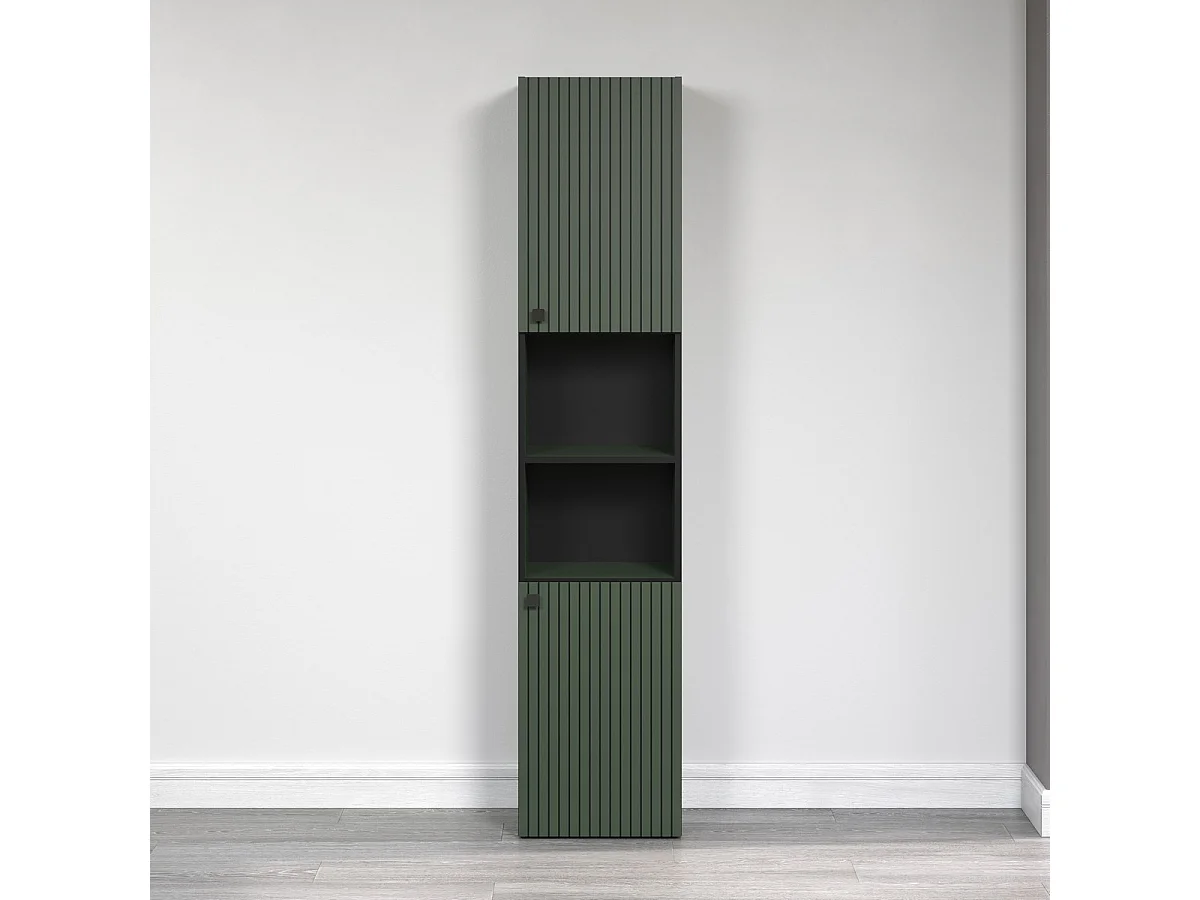 Mobile Bagno a Colonna Pure, Verde, 40x186x31 cm, EPIKASA