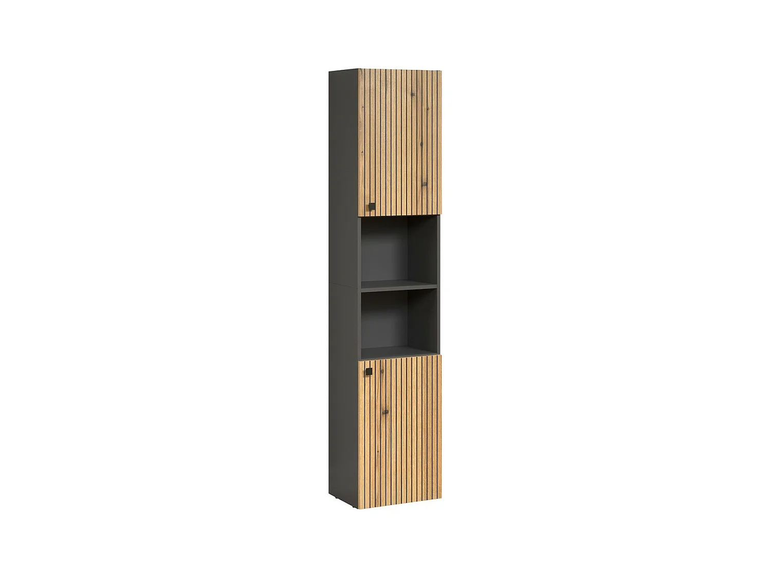 Meuble de Salle de Bain sur Pied Pure, Anthracite, 40x186x31 cm, EPIKASA