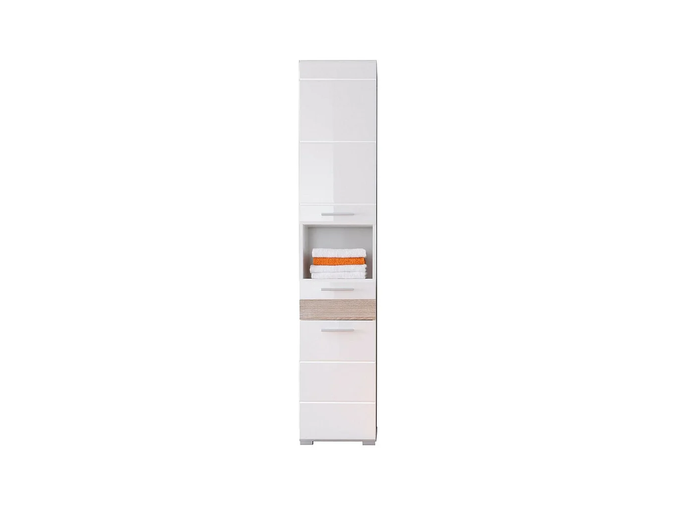 Meuble de Salle de Bain sur Pied Mezzo, Blanc, 37x182x31 cm, EPIKASA