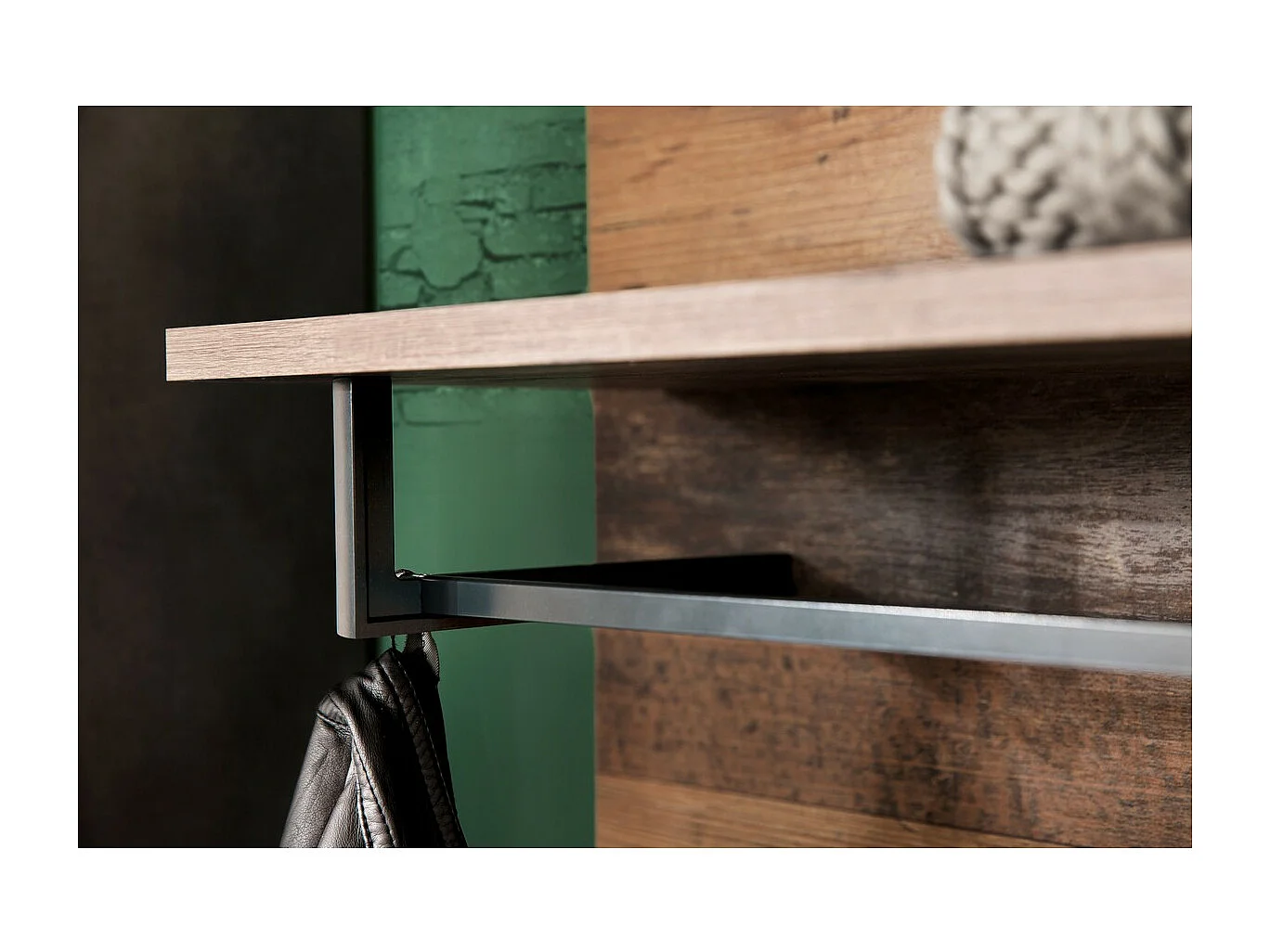 Meuble d'Entrée Indy, Marron, 80x106x29 cm, Seven Design