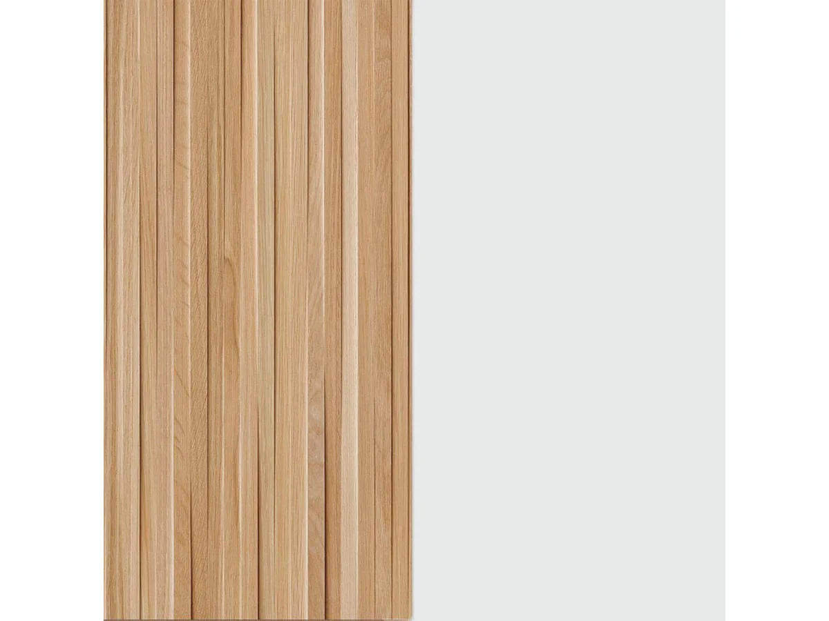 Mesita de noche Ethna 2 cajones blanco/natural 41,5x50x34 cm