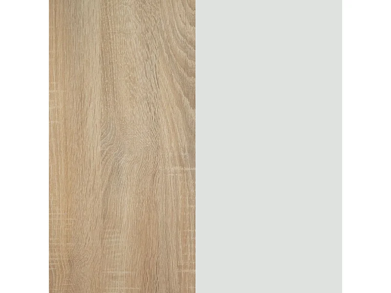 Mesita de noche Homely Pets Roble - Blanco