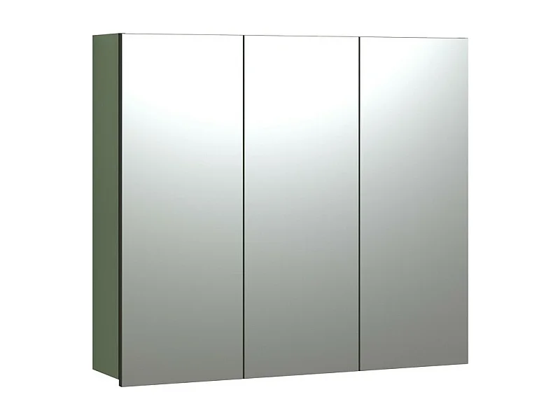 Pensile Bagno con Specchio Pure, Verde, 90x80x20 cm, EPIKASA
