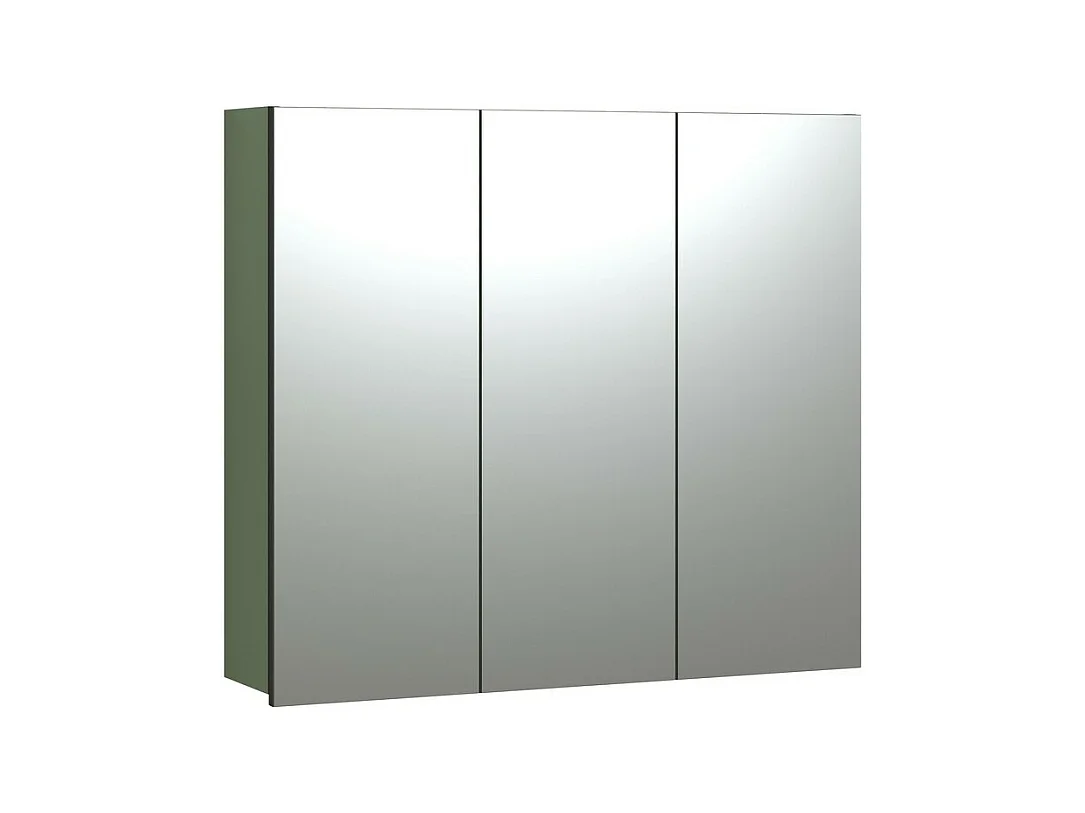 Armoire Murale de Salle de Bain avec Miroir Pure, Vert, 90x80x20 cm, EPIKASA