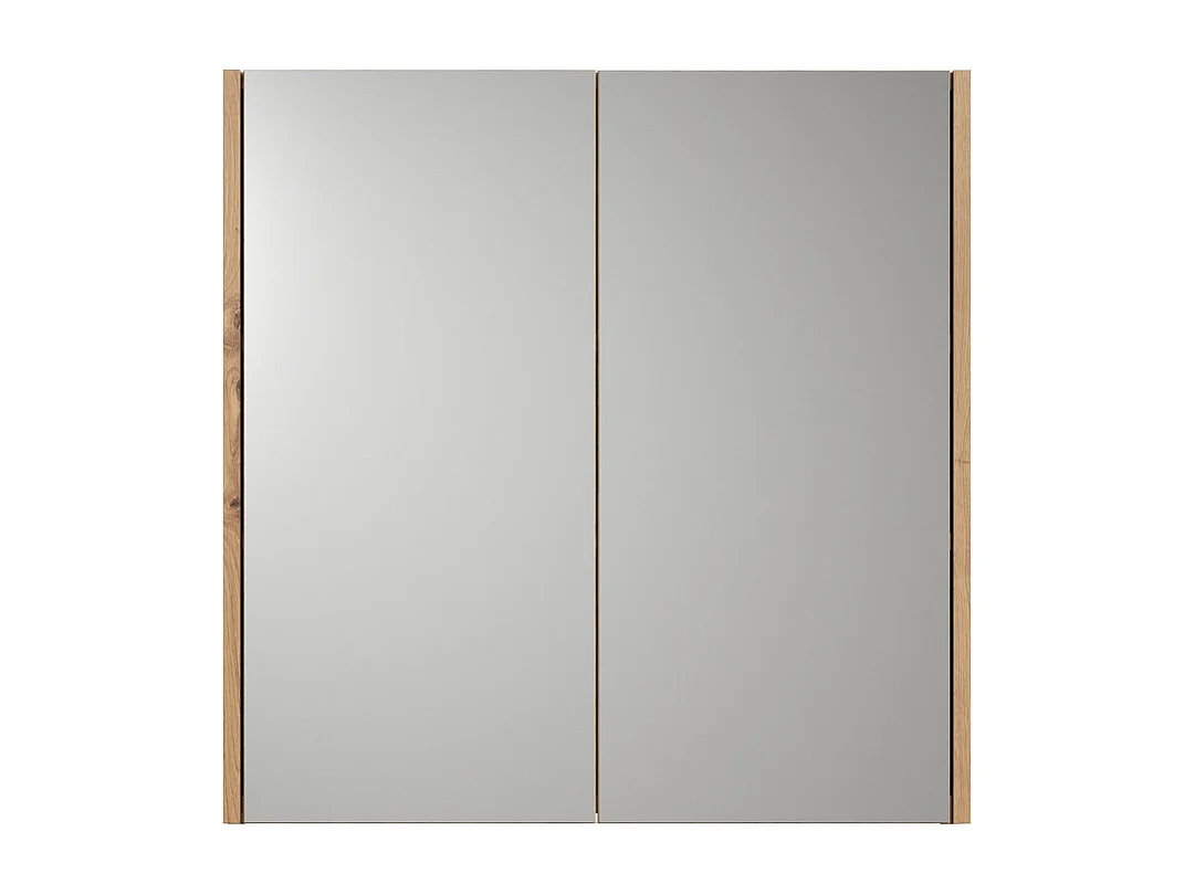 Badkamer Wandkast met Spiegel Touch, Bruin, 69x70x15 cm, EPIKASA