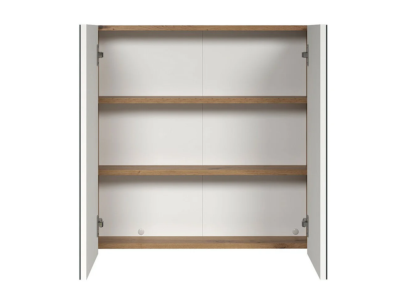 Badkamer Wandkast met Spiegel Touch, Bruin, 69x70x15 cm, EPIKASA