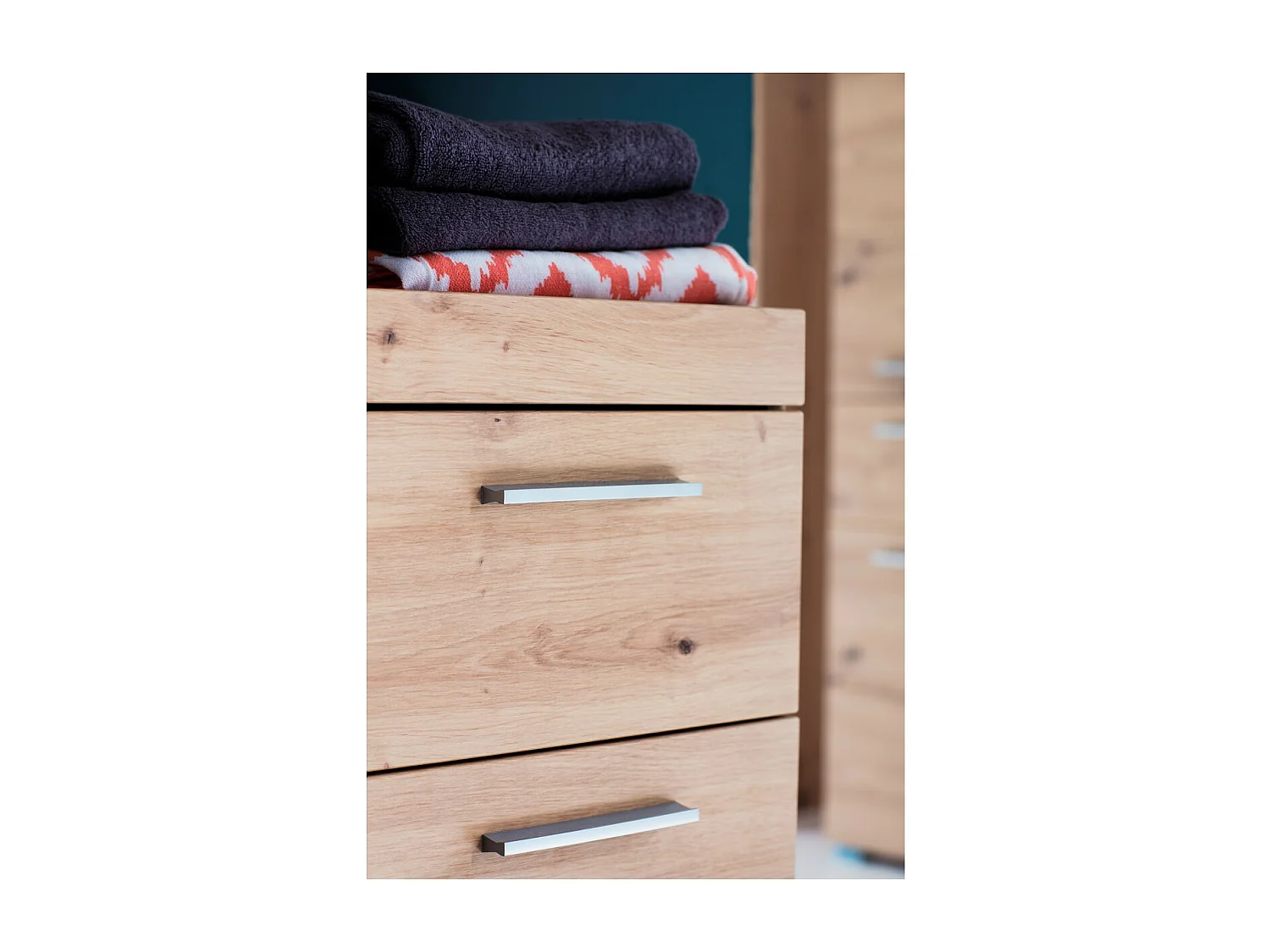 Armoire Murale de Salle de Bain Amanda, Marron, 37x23x77 cm, Seven Design