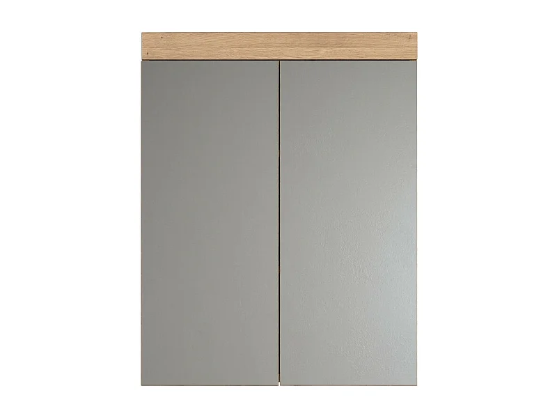 Armoire Murale de Salle de Bain avec Miroir Amanda, Marron, 60x17x77 cm, Seven Design