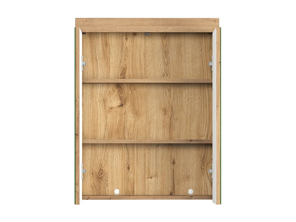 Armoire Murale de Salle de Bain avec Miroir Amanda 7, Marron, 60x17x77 cm, Seven Design