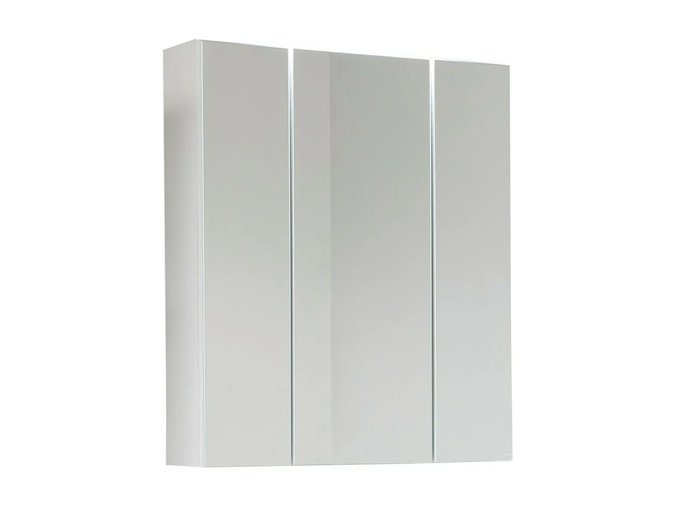 Armoire Murale de Salle de Bain avec Miroir Monte, Blanc, 60x18x74 cm, Seven Design