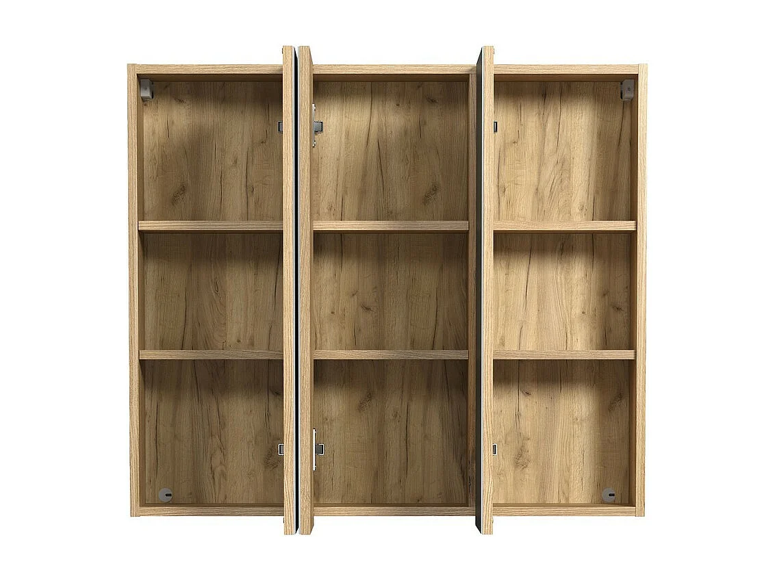 Pensile Bagno con Specchio Pure, Marrone, 90x80x20 cm, EPIKASA