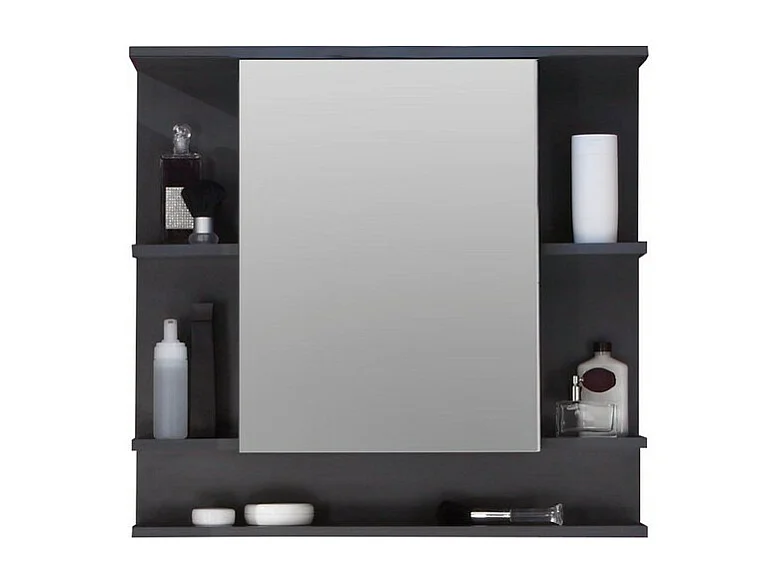 Pensile Bagno con Specchio Tetis, Antracite, 72x76x20 cm, EPIKASA