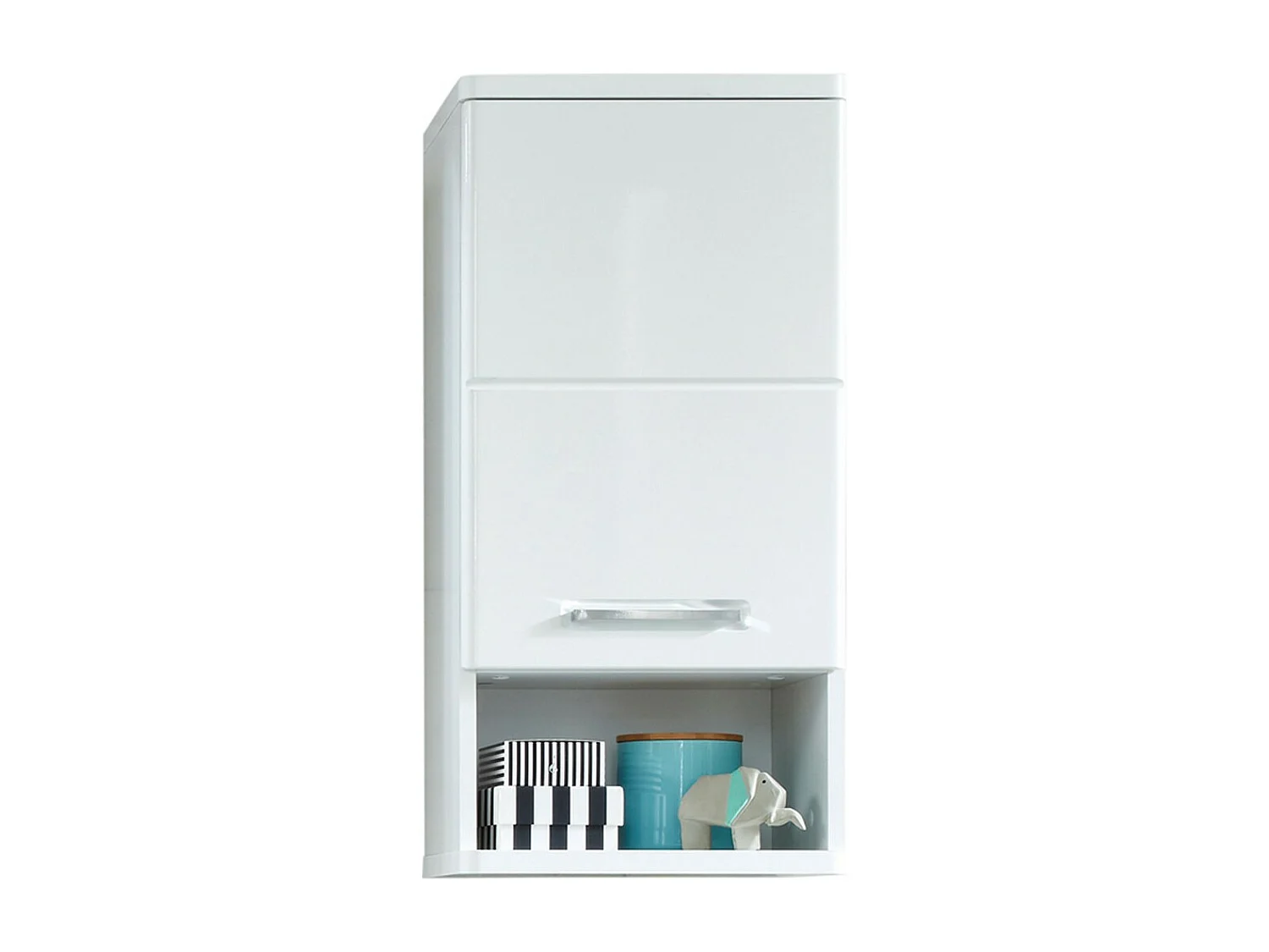 Armoire Murale de Salle de Bain Monte, Blanc, 37x28x76 cm, Seven Design