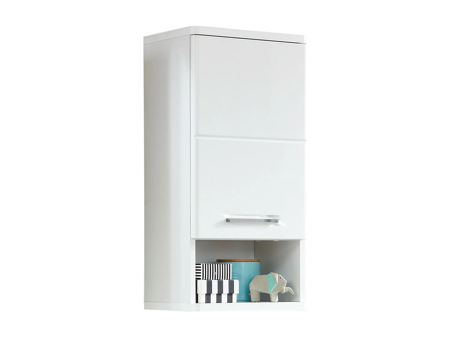 Armoire Murale de Salle de Bain Monte, Blanc, 37x28x76 cm, Seven Design