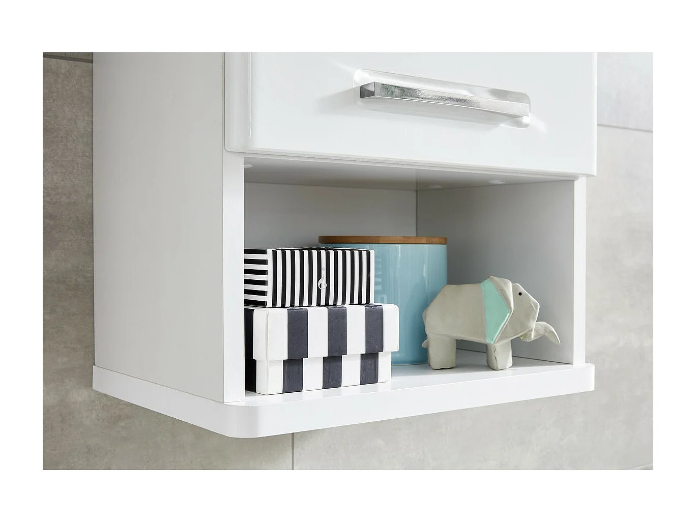 Armoire Murale de Salle de Bain Monte, Blanc, 37x28x76 cm, Seven Design