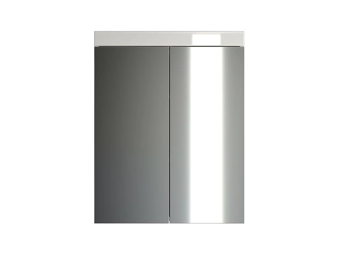 Armoire Murale de Salle de Bain avec Miroir Amanda, Blanc, 60x77x17 cm, EPIKASA
