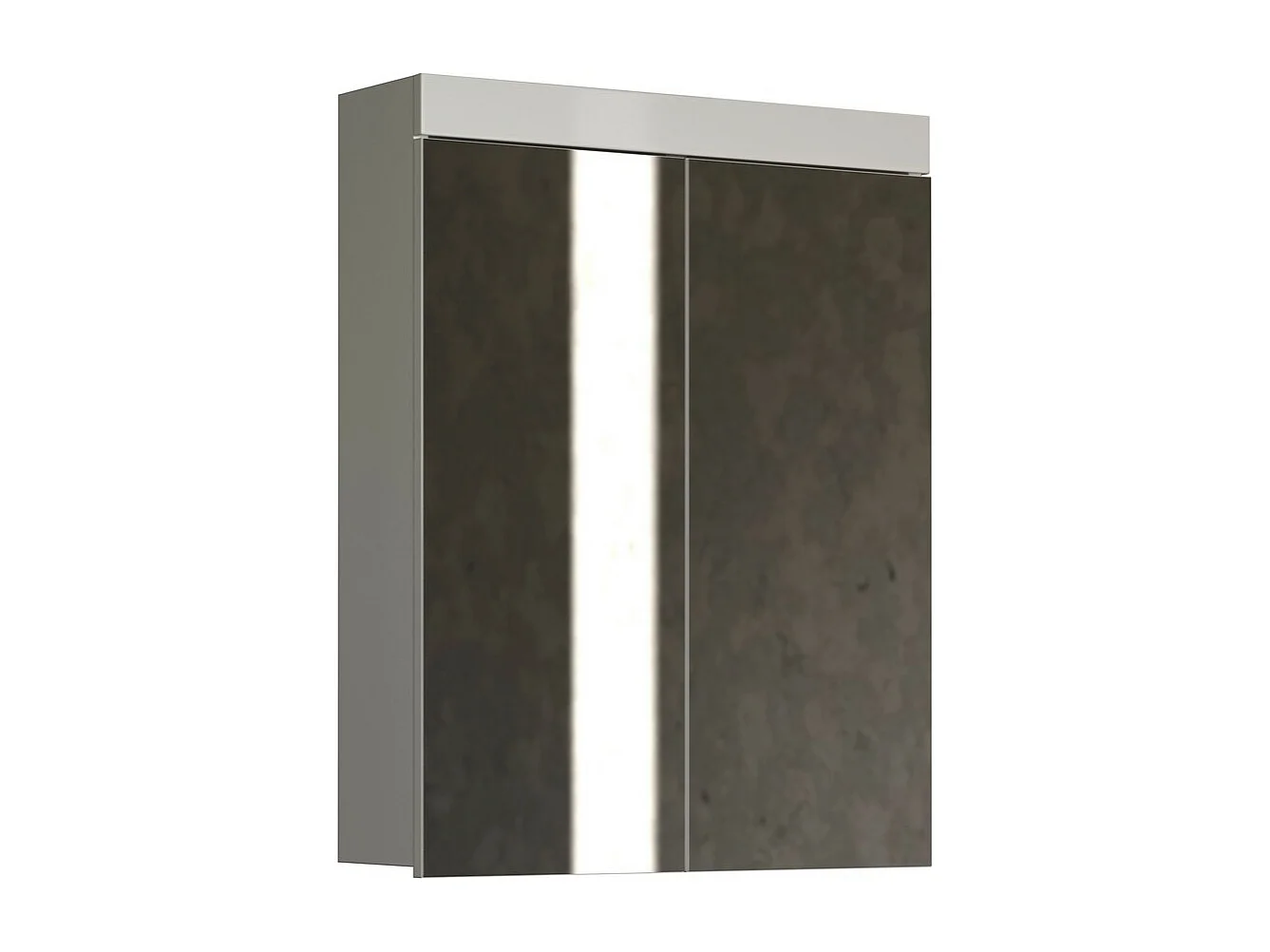 Armoire Murale de Salle de Bain avec Miroir Amanda 4, Blanc, 60x17x77 cm, Seven Design