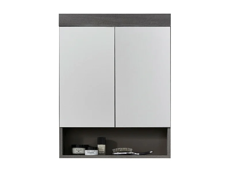 Pensile Bagno con Specchio Moon, Grigio, 58x75x18 cm, EPIKASA