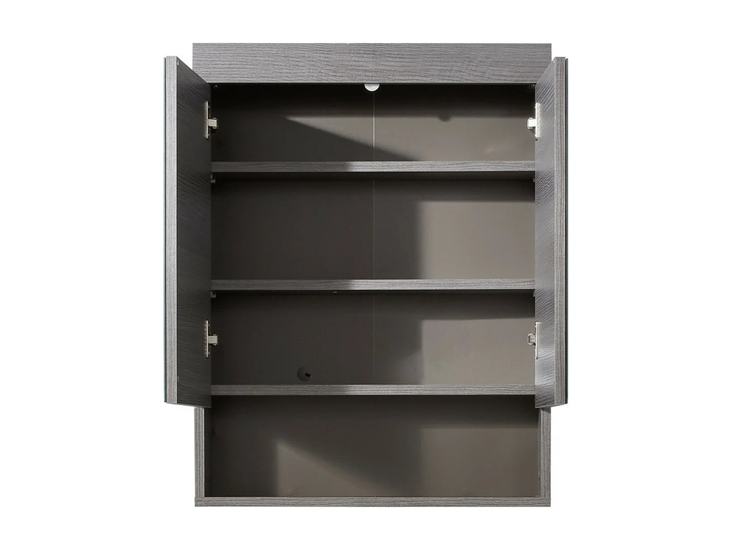 Armoire Murale de Salle de Bain avec Miroir Moon, Gris, 58x18x75 cm, Seven Design