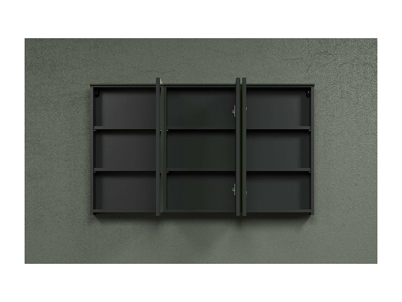Armoire Murale de Salle de Bain avec Miroir Synnax, Anthracite, 120x17x70 cm, Seven Design