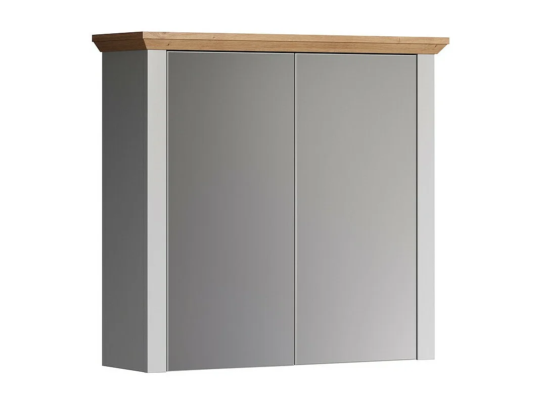 Pensile Bagno con Specchio Landside, Bianco, 78x73x24 cm, EPIKASA