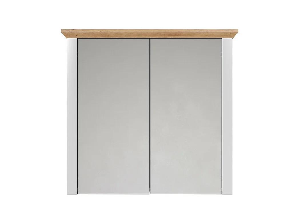 Armoire Murale de Salle de Bain avec Miroir Landside, Blanc, 78x73x24 cm, EPIKASA