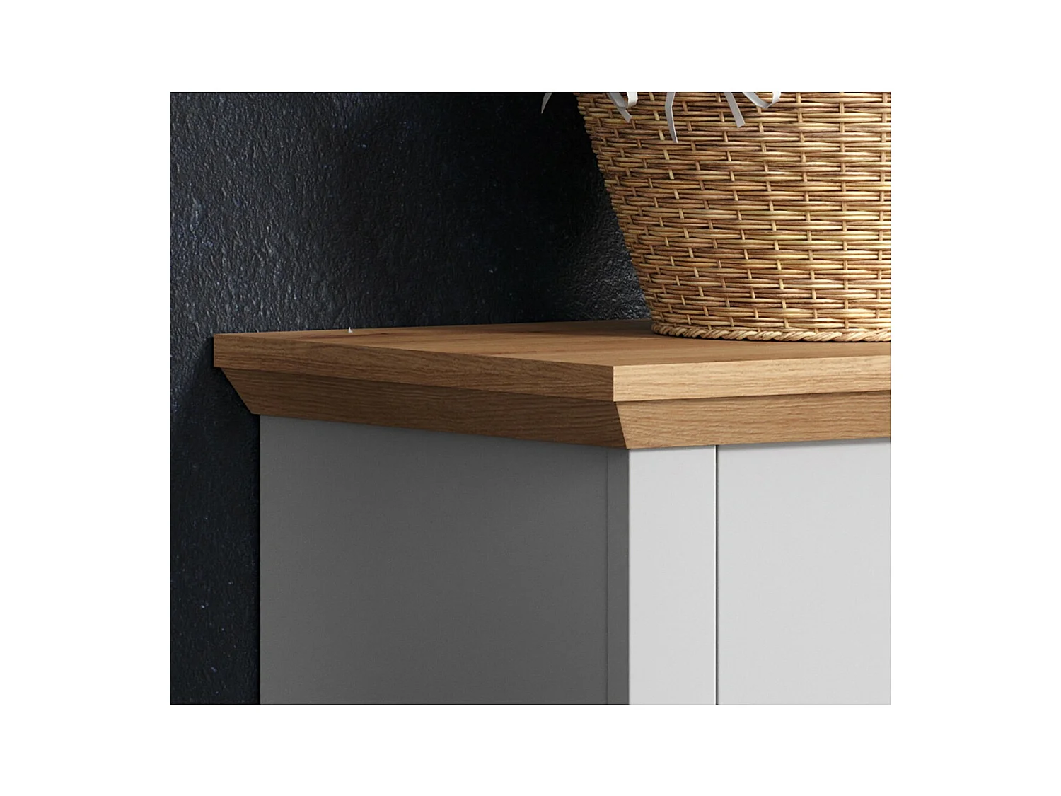 Armoire Murale de Salle de Bain avec Miroir Landside, Blanc, 78x73x24 cm, EPIKASA