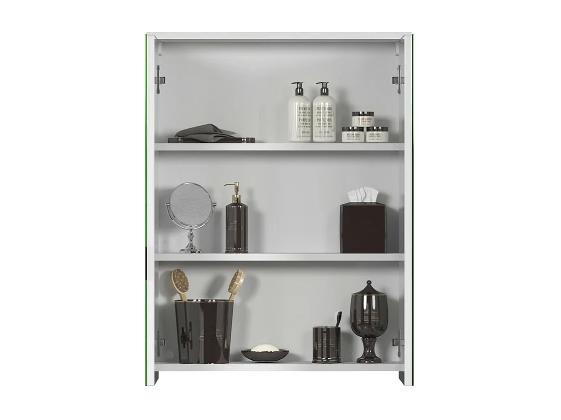 Badkamer Wandkast met Spiegel Wons, Wit, 60x78x18 cm, EPIKASA