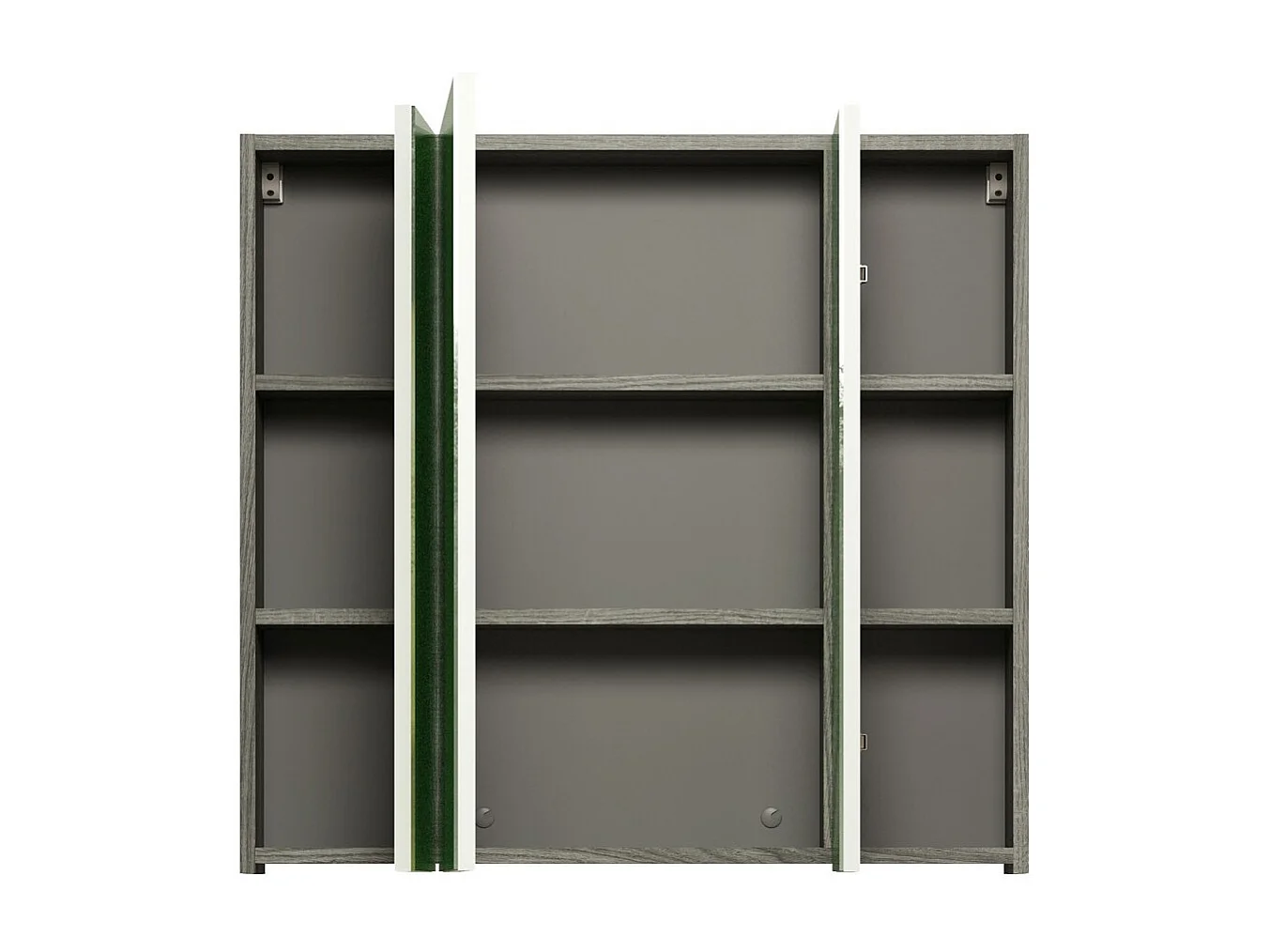 Pensile Bagno con Specchio Riva, Bianco, 80x16x75 cm, Seven Design