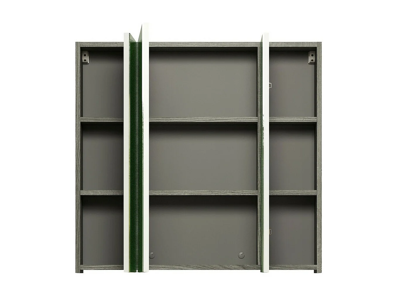 Pensile Bagno con Specchio Riva, Bianco, 80x16x75 cm, Seven Design