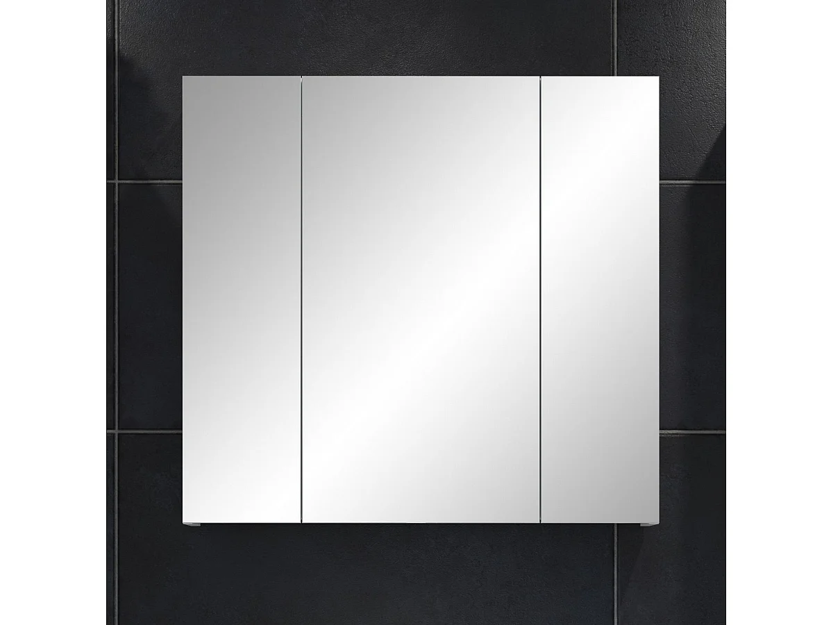 Pensile Bagno con Specchio Devon, Bianco, 80x75x16 cm, EPIKASA