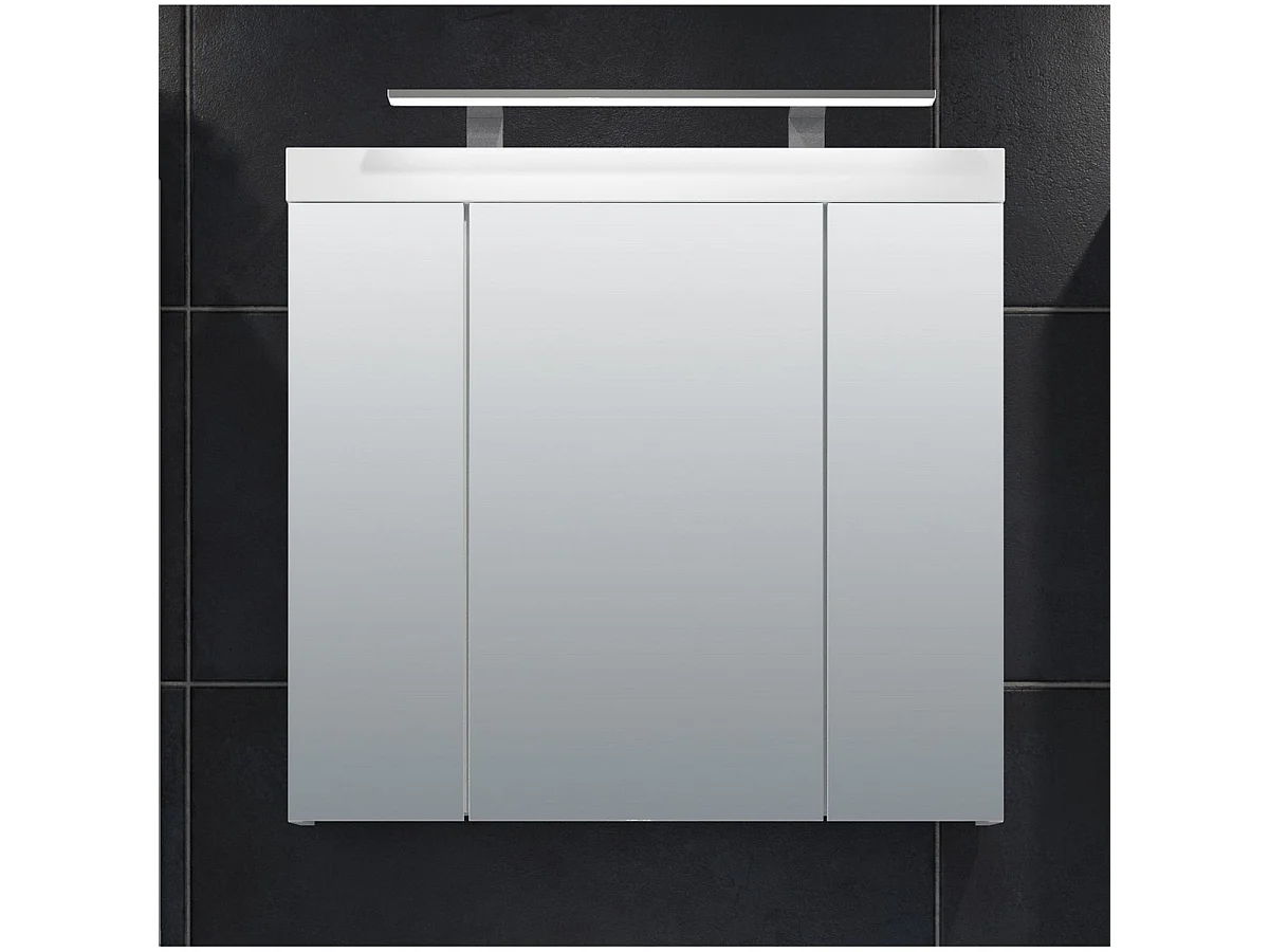 Pensile Bagno con Specchio Devon, Bianco, 80x75x16 cm, EPIKASA