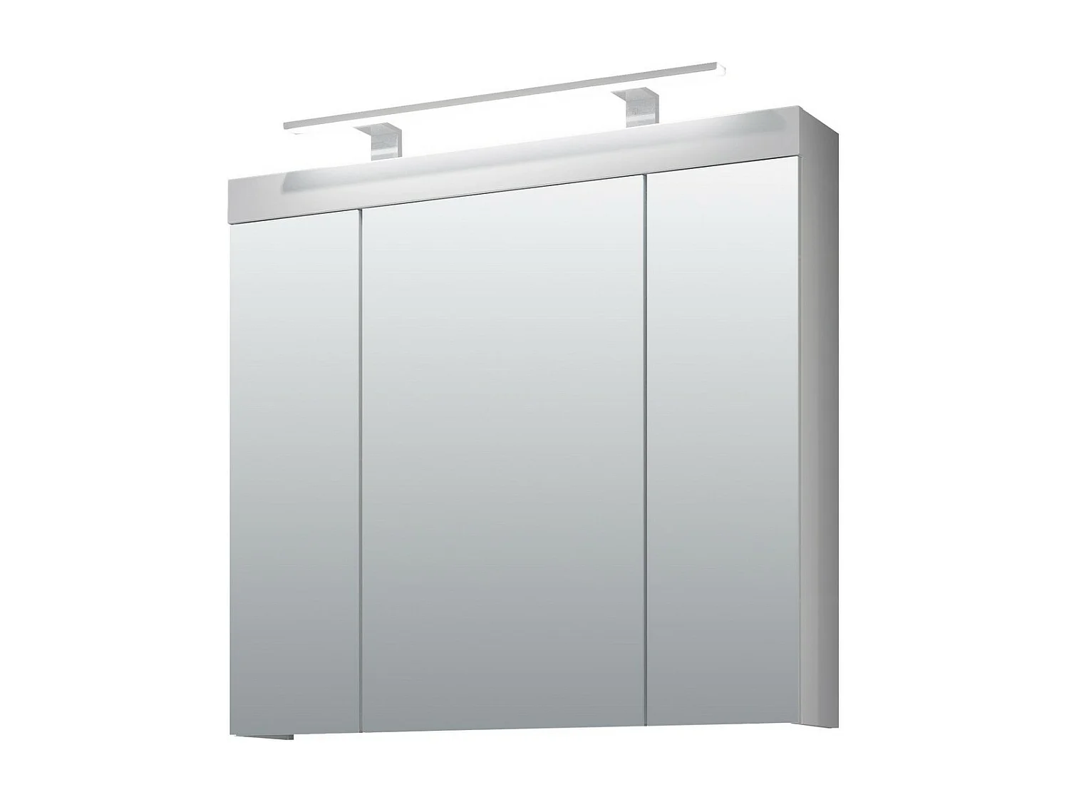 Pensile Bagno con Specchio Devon, Bianco, 80x75x16 cm, EPIKASA