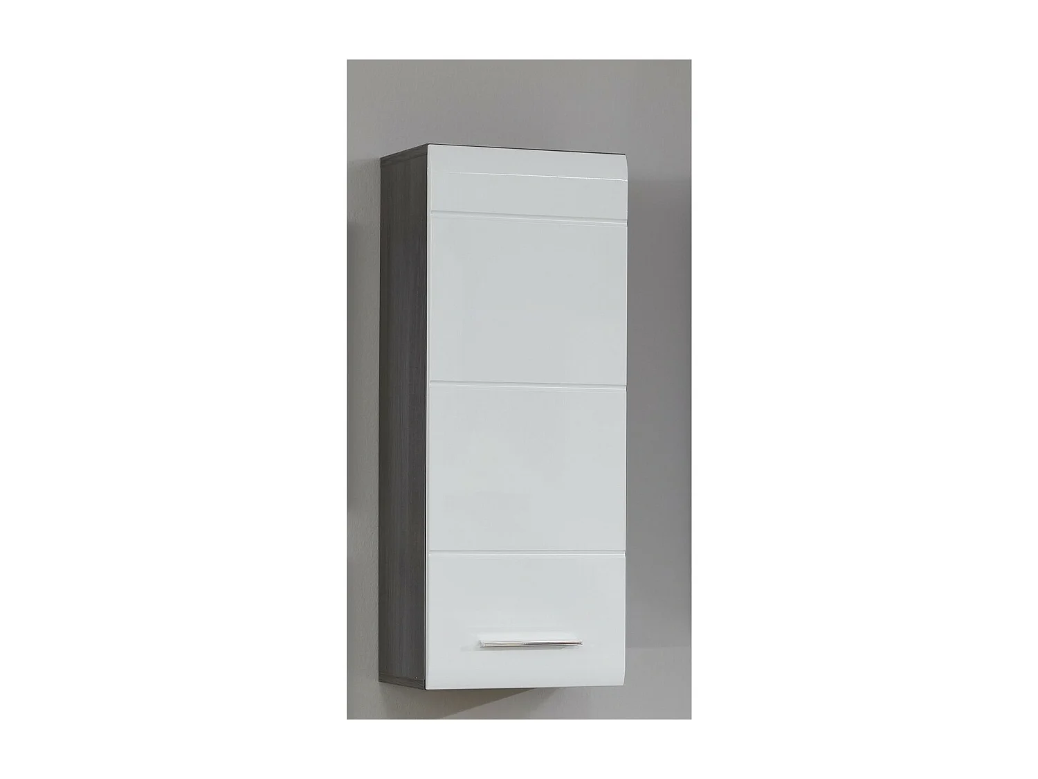 Armoire Murale de Salle de Bain Line, Blanc, 30x24x77 cm, Seven Design