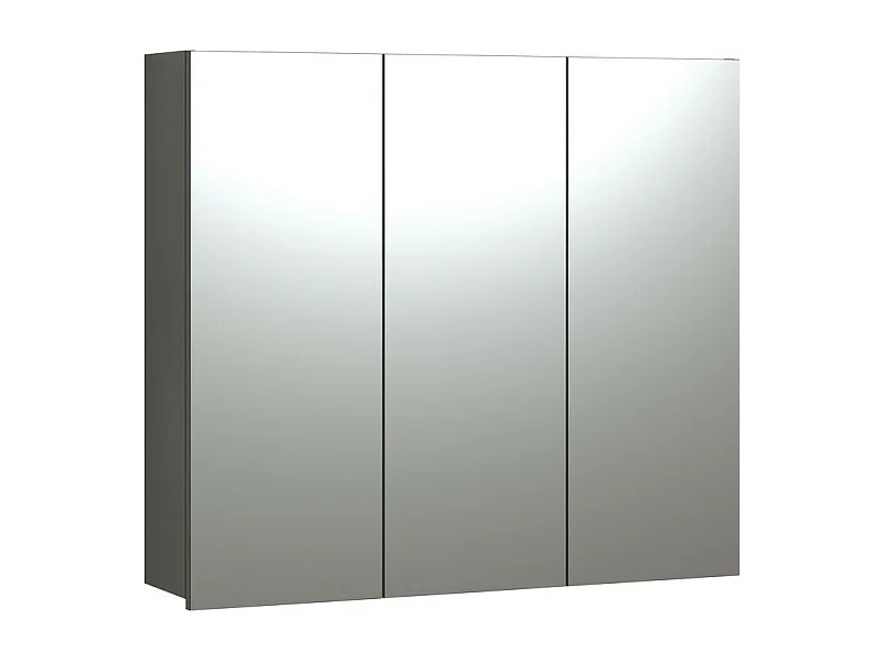Pensile Bagno con Specchio Pure, Antracite, 90x80x20 cm, EPIKASA
