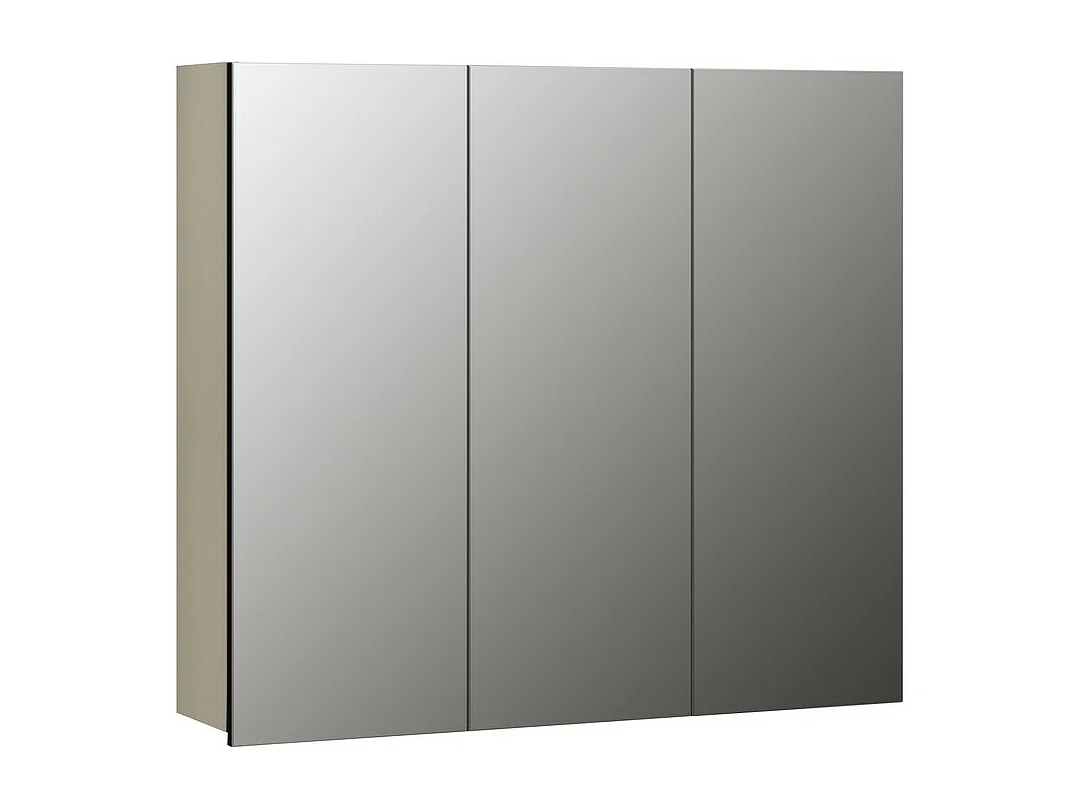 Pensile Bagno con Specchio Pure, Grigio, 90x80x20 cm, EPIKASA