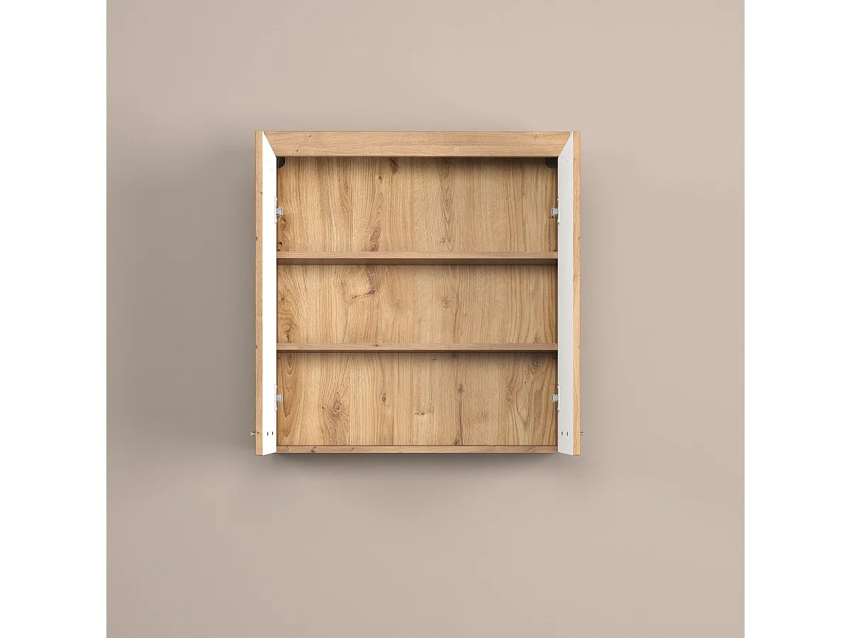 Armoire Murale de Salle de Bain Amanda, Marron, 73x23x77 cm, Seven Design