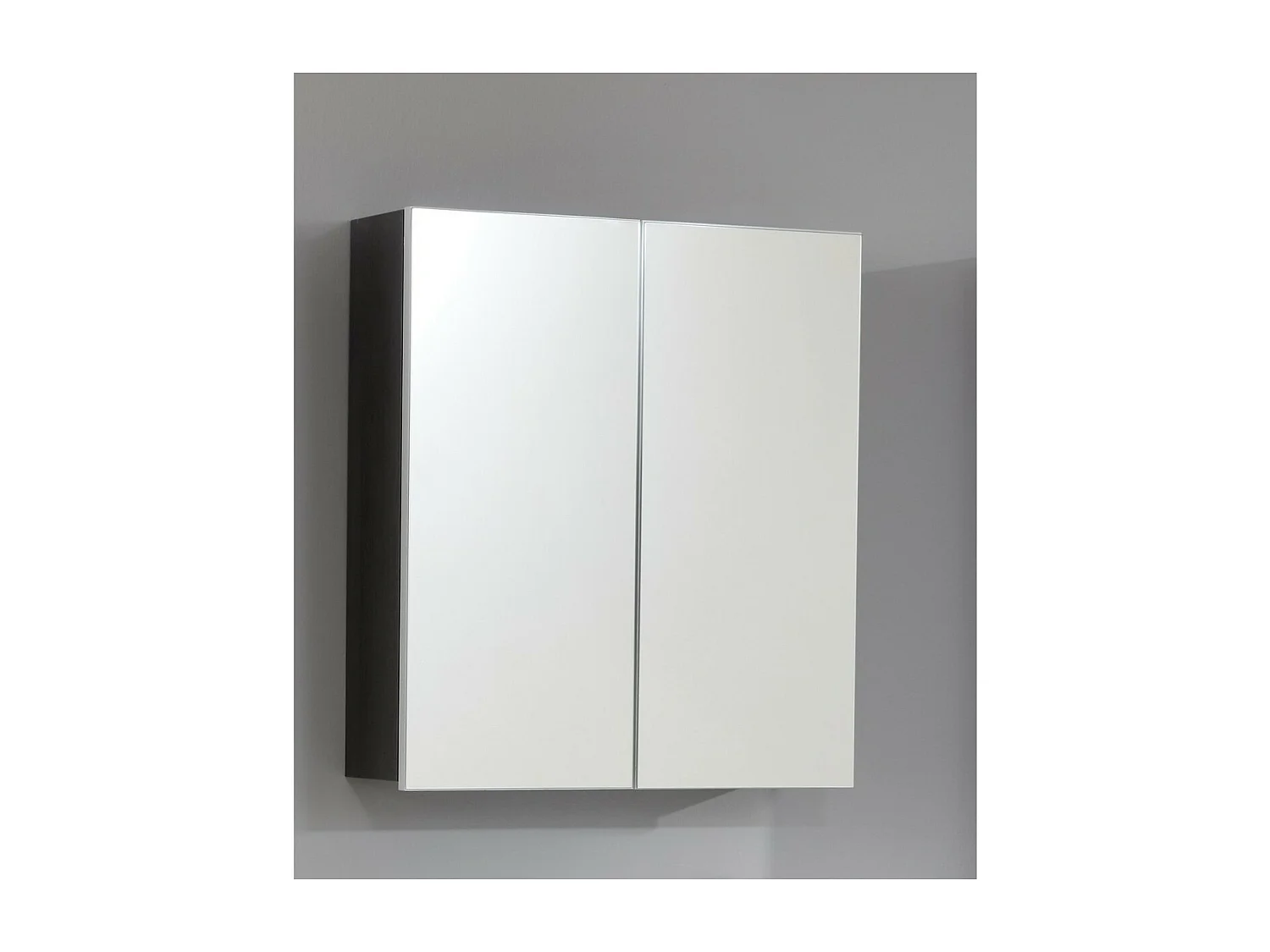 Armoire Murale de Salle de Bain avec Miroir Line 1, Blanc, 60x18x67 cm, Seven Design