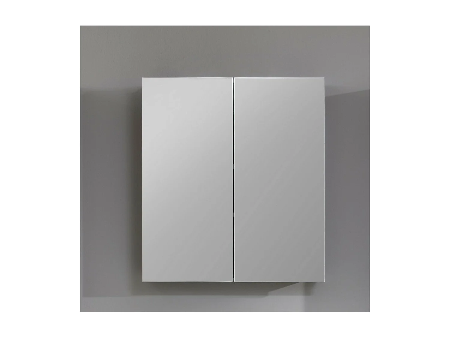 Armoire Murale de Salle de Bain avec Miroir Line 1, Blanc, 60x18x67 cm, Seven Design