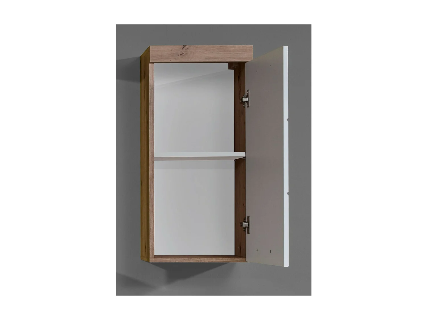 Armoire Murale de Salle de Bain Amanda 9, Blanc, 37x23x77 cm, Seven Design