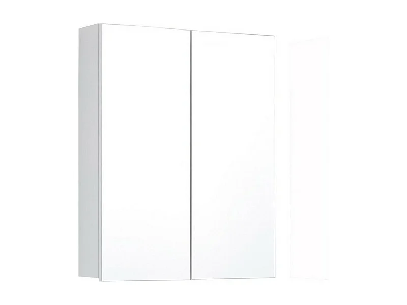 Armoire Murale de Salle de Bain avec Miroir Line, Blanc, 60x67x18 cm, EPIKASA