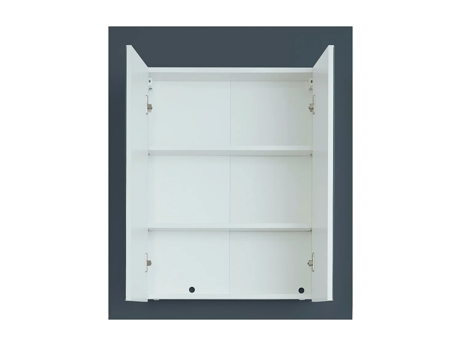 Armoire Murale de Salle de Bain avec Miroir Line, Blanc, 60x18x67 cm, Seven Design